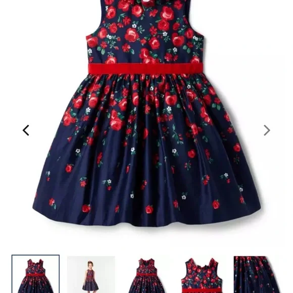 Janie and Jack X American girl doll red roses dress - Picture 4 of 12